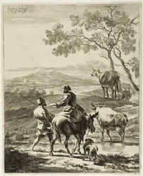 Femme sur un Âne