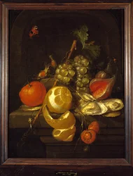 Nature morte aux fruits et aux huîtres, milieu des années 1650