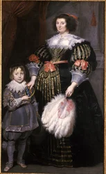 Madame Charlotte Butkens-Smit van Cruyninghen et son fils Johannes-Amatus