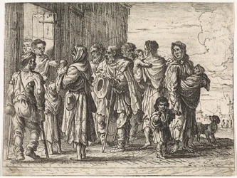 Mendiants devant un monastère (Genretaferelen)