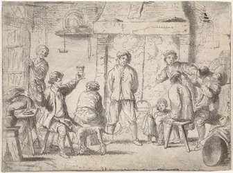 Paysans dans une auberge