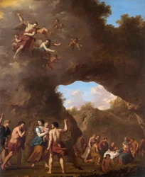 Les anges guidant les bergers vers la Nativité