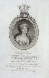 Son Altesse Royale, Caroline Amelia Elizabeth, Princesse de Galles (1768-1821), gravée par P. Sintzenich