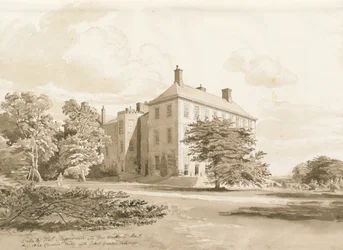 Wrottesley Hall : dessin sépia, août 1820
