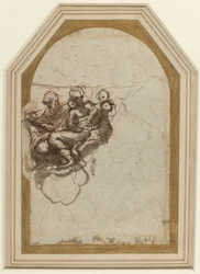 Saint Matthieu et Saint Jérôme (verso)