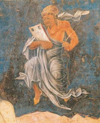 Doyen, détail (Vierge du Signe, scène du Mois d