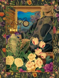 Une fenêtre aux motifs floraux enchanteurs