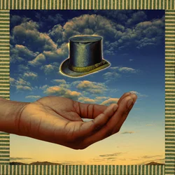 Le rêve du chapeau haut-de-forme flottant