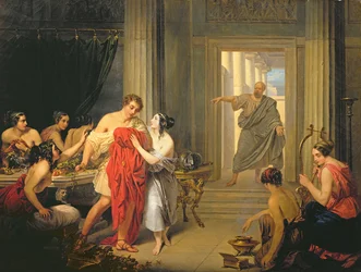 Alcibiade parmi les hétaïres