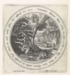 Adam et Ève se cachant de Dieu