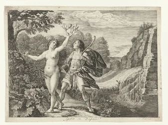 Apollon poursuit Daphné