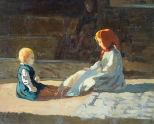 Enfants au soleil, vers 1860