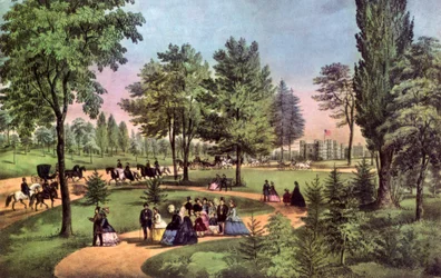 La promenade, Central Park, 1862