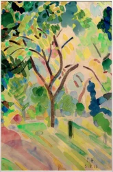 Arbre dans le parc du château à Pretzfeld