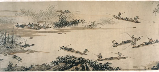 Pêcheurs sur une Rivière d