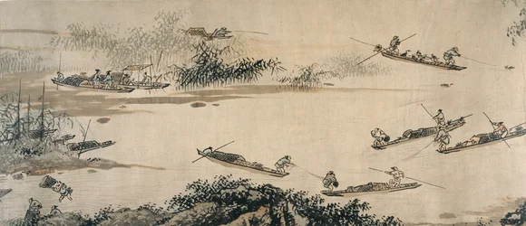 Pêcheurs sur une rivière d
