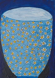 Vase Blue Daisy