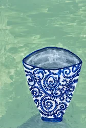 Vase « Blue Swirl »