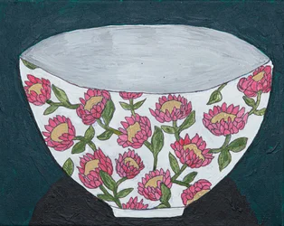 Bol décoré de motifs floraux
