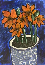 Fleurs orange vif