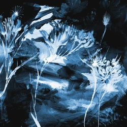 Motifs floraux bleus