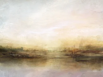 La rivière au crépuscule