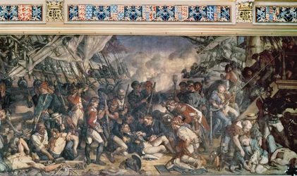 La mort de Nelson, détail du pont inférieur du Victory