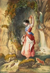 Georgina Hogarth devant St. Nectan