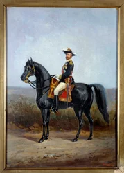 Portrait équestre du général Georges Boulanger (1837-1891), homme politique