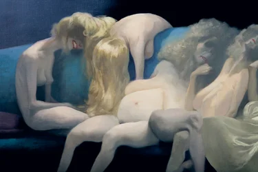 La jeune mariée et les épouses mortes, détail, de Barbe bleue de Charles Perrault (1628-1703)