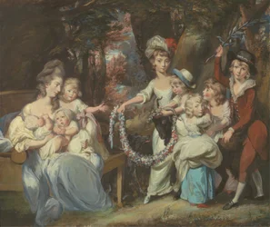 Mme Justinian Casamajor et huit de ses enfants