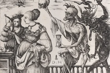 La Mort et le Diable Surprenant Deux Femmes, ca. 1515