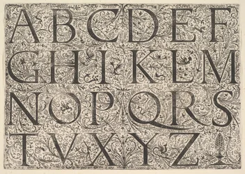 Alphabet majuscule romain, vers 1520
