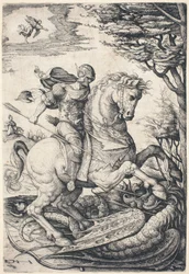 Saint Georges à cheval tuant le Dragon