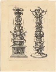 Deux Dessins de Candélabres