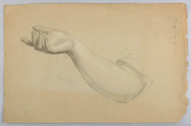 Dessin, étude pour "Une leçon de charité", 1850