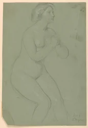 Dessin, étude pour "Une Madeleine", F, 1852