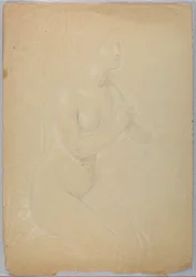 Dessin, étude pour "Une Madeleine", F, 1852