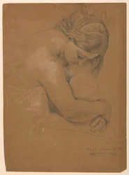 Dessin, étude pour la "Communion des malades", 1845