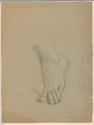 Dessin, étude pour le duplicata de "Christiana", mars 1850