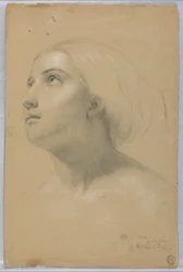 Dessin, étude pour le double de "Christiana" et étude pour "Mercy", mars 1850