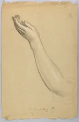 Dessin, étude pour la "Leçon de charité", 1850
