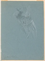 Dessin, étude pour "Le rêve de Mercy", 1857