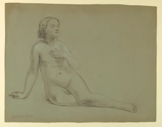 Dessin, étude pour "Le rêve de Mercy", 1857