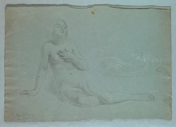 Dessin, étude pour "Le rêve de Mercy", 1857
