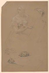 Dessin, étude pour la "Philosophie de l