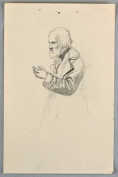 Dessin, étude pour le "Groupe scientifique", 1858