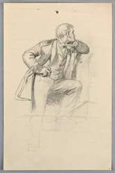 Dessin, étude pour le "Groupe scientifique", 1858