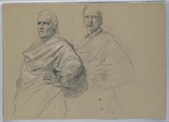 Dessin, étude pour "Titian Showing", 1871-72