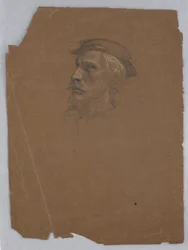 Dessin, étude pour "Titian Showing", 1872